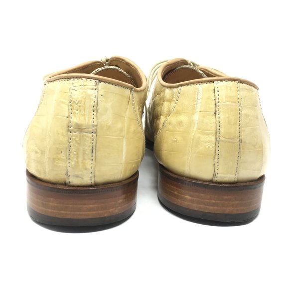Belvedere Oxfords Shoes Size 9.5 Yellow Crocodile main image 7